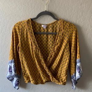 Boho yellow shirt